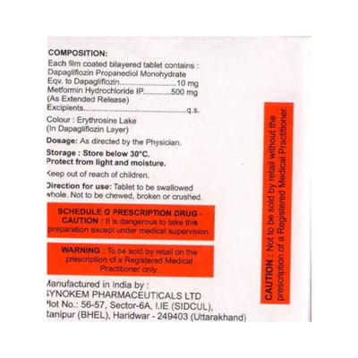 Dapagold M 10/500 Strip Of 10 Tablets