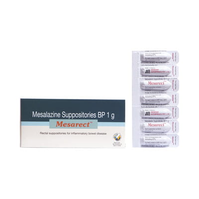 Mesarect 1gm Strip Of 7 Rectal Suppositories