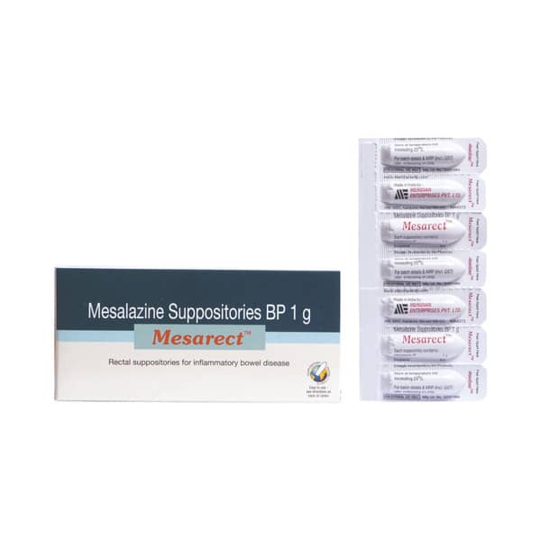 Mesarect 1gm Strip Of 7 Rectal Suppositories
