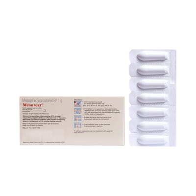 Mesarect 1gm Strip Of 7 Rectal Suppositories