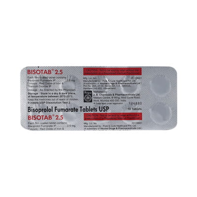 Bisotab T 2.5mg Strip Of 10 Tablets