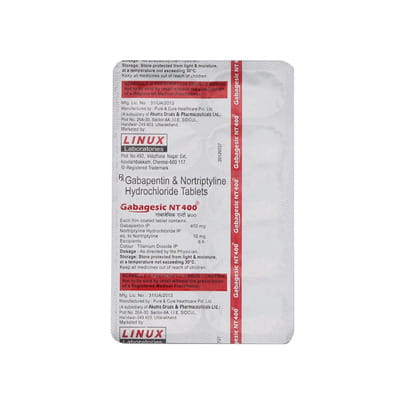Gabagesic Nt 400/10mg Strip Of 10 Tablets