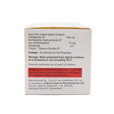 Gabagesic Nt 400/10mg Strip Of 10 Tablets