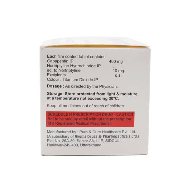 Gabagesic Nt 400/10mg Strip Of 10 Tablets