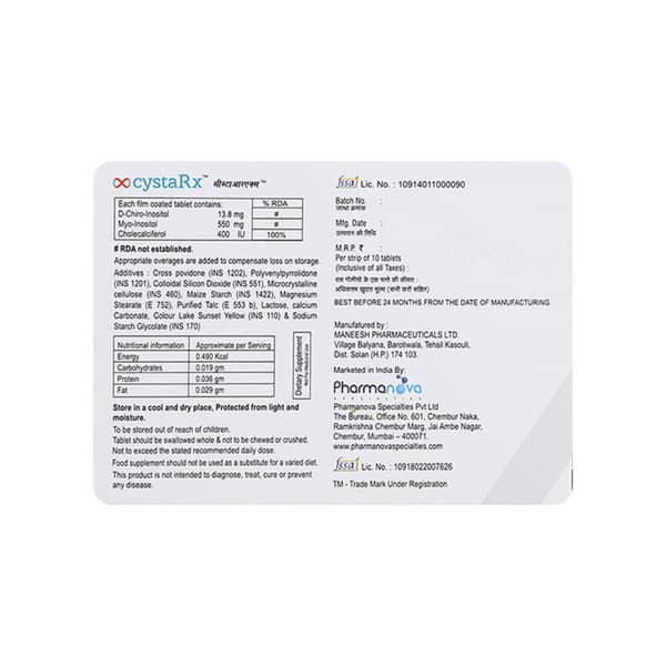 Cystarx Strip Of 10 Tablets
