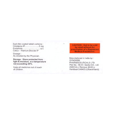 Cilnipine 5mg Strip Of 15 Tablets