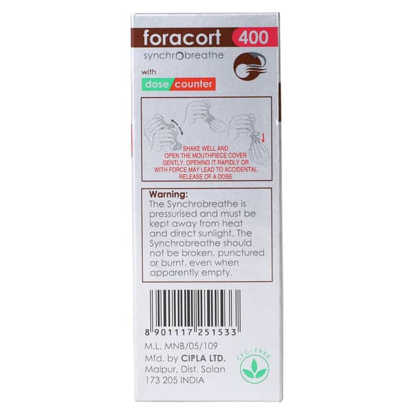 Foracort 400mcg Synchrobreathe Box Of 120 Metered Dose Inhaler
