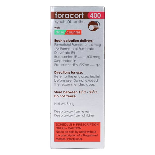 Foracort 400mcg Synchrobreathe Box Of 120 Metered Dose Inhaler