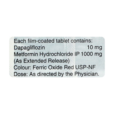 Dapavel M 10/1000mg Strip Of 10 Tablets