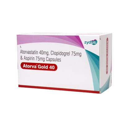 Atorva Gold 40mg Strip Of 10 Capsules