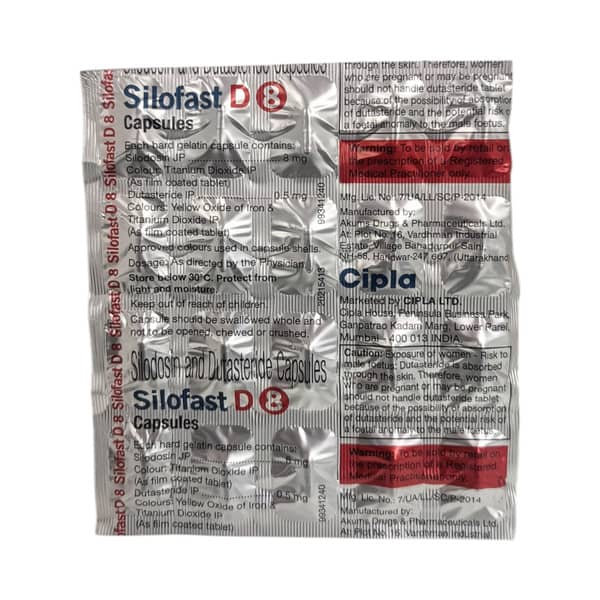 Silofast D 8mg Strip Of 20 Capsules
