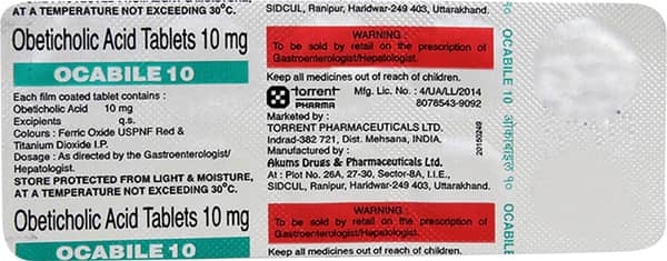 Ocabile 10mg Strip Of 10 Tablets