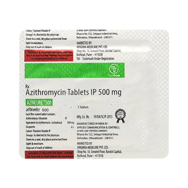 Azincure 500mg Strip Of 5 Tablets