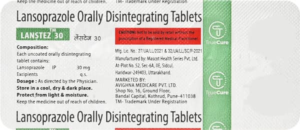 Lanstez 30mg Strip Of 10 Tablets
