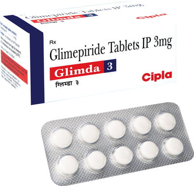 Glimda 3mg Strip Of 10 Tablets