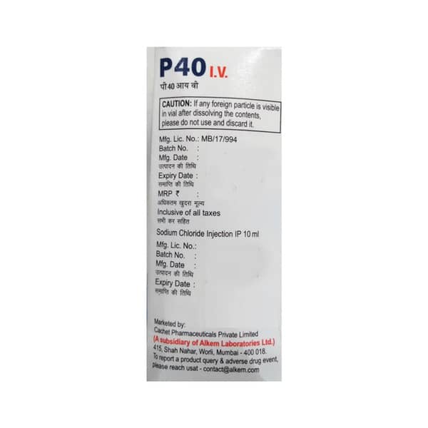 P 40Mg Iv Dry Vial Of 1 Powder For Injection