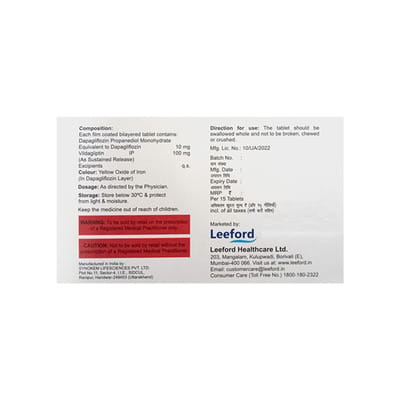 Dapzigard S 100mg Strip Of 15 Tablets