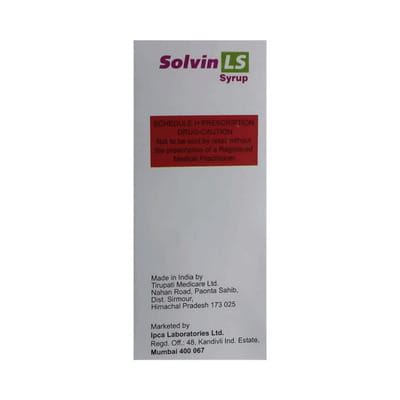 Solvin Ls Sugar Free Bottle Of 100ml Syrup