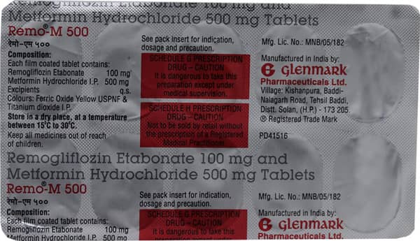 रेमो एम 500एमजी की स्ट्रिप 10 टैबलेट्स