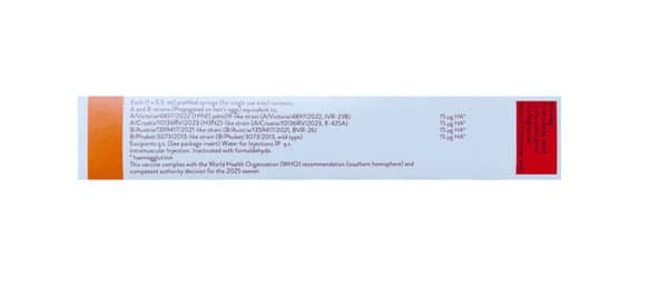 Influvac Tetra 2025 0.5ml Syringe Suspension For Vaccine