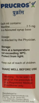 Prucros Bottle Of 60ml Oral Solution