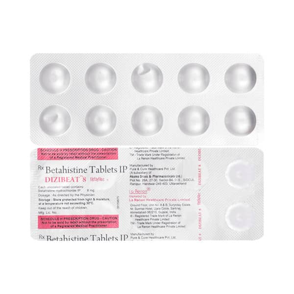 Dizibeat 8Mg Strip Of 10 Tablets