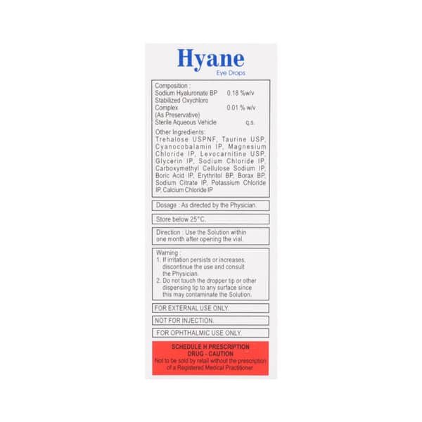 Hyane Bottle Of 5ml Eye Drops