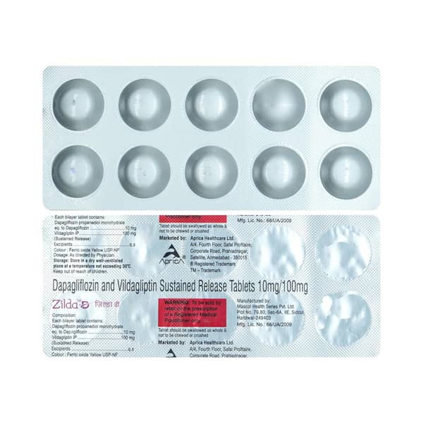 Zilda D 10/100Mg Strip Of 10 Tablets