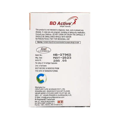 Bd Active Strip Of 10 Softgel Capsules