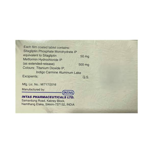 Sitatri M 50/500mg Strip Of 10 Tablets