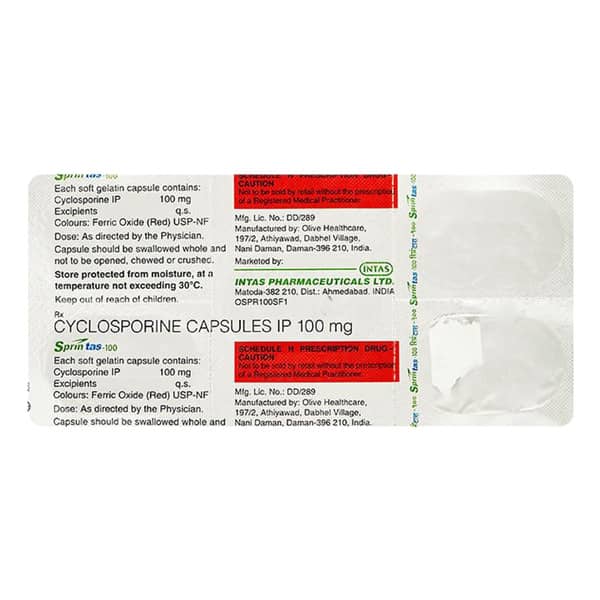 Sprintas 100mg Strip Of 5 Capsules