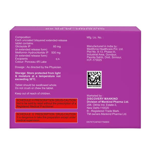 Glykind M Xr 60Mg Strip Of 10 Tablets