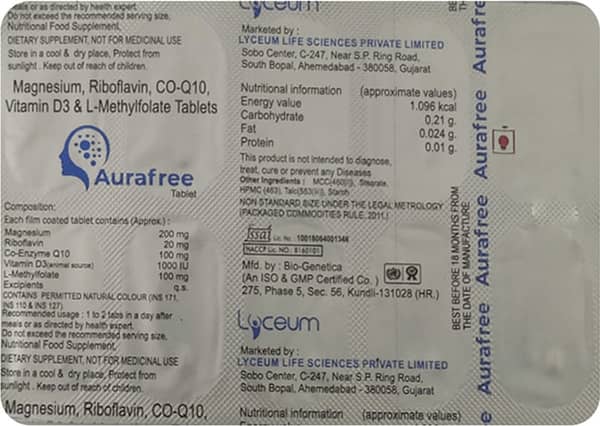 Aurafree Strip Of 10 Tablets
