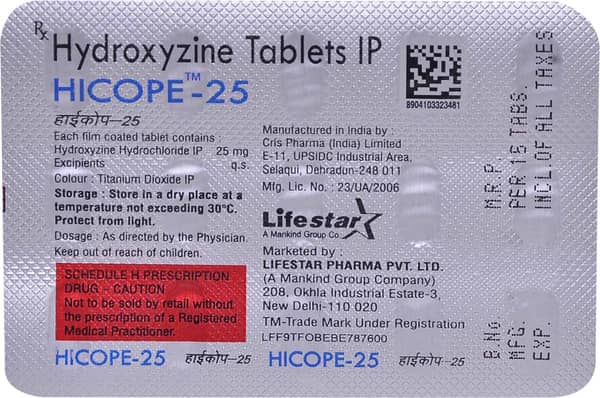 Hicope 25mg Strip Of 15 Tablets