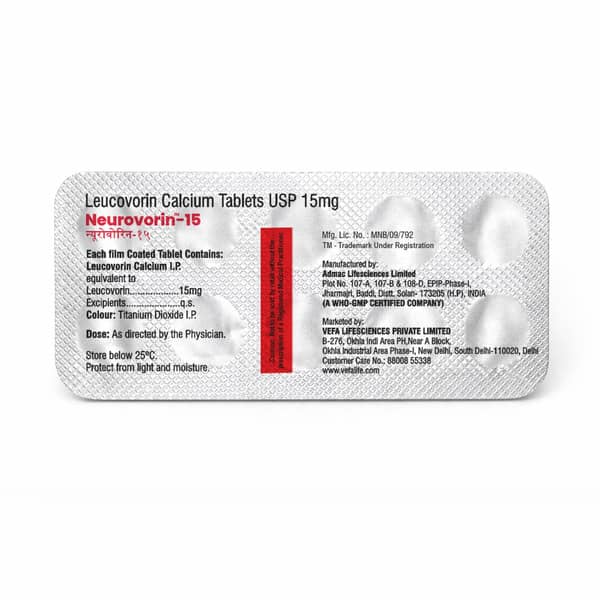 Neurovorin 15Mg Strip Of 10 Tablets