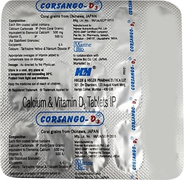 Corsango D3 Strip Of 15 Tablets
