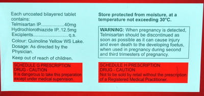 Tsart H 40mg Strip Of 15 Tablets
