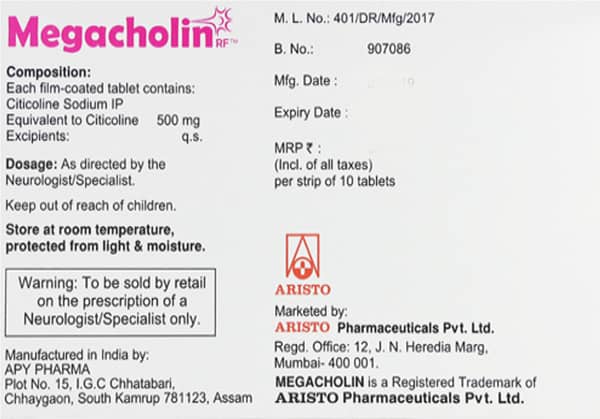 Megacholin Rf Strip Of 10 Tablets