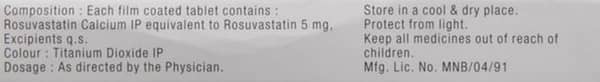 Rostar 5Mg Strip Of 15 Tablets