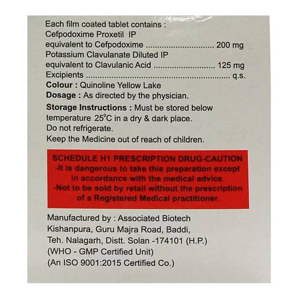 Eradicef 325Mg Strip Of 10 Tablets