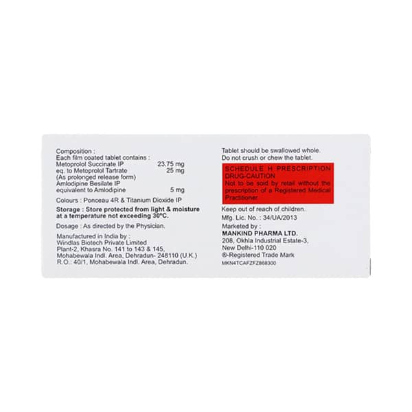 Amlokind Beta 25mg Strip Of 10 Tablets