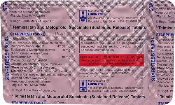 Starpress T50 Xl Strip Of 15 Tablets