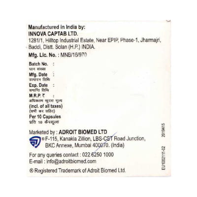 Eukarit 100mg Strip Of 10 Capsules