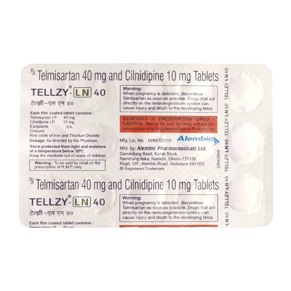 Tellzy Ln 40Mg Strip Of 15 Tablets