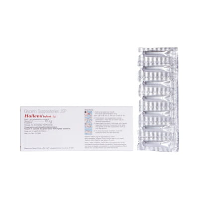 Hallens Infant 1gm Strip Of 7 Suppositories