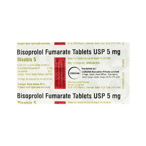 Bisobis 5mg Strip Of 10 Tablets