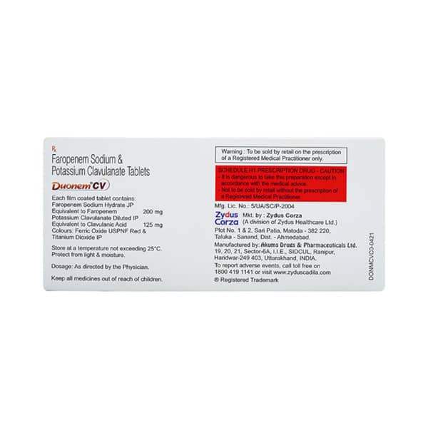 Duonem Cv Strip Of 6 Tablets