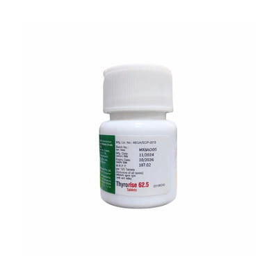 Thyrorise 62.5mg Bottle Of 120 Tablets