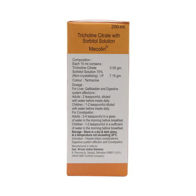 Mecolin Sugar Free Bottle Of 200ml Oral Solution