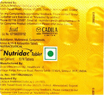 New Nutridac Strip Of 10 Tablets